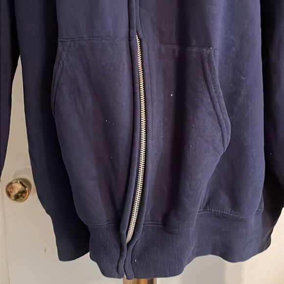 XL Jerzees blue long sleeve hooded pocketed full front zip fleece lined jacket - Picture 6 of 15